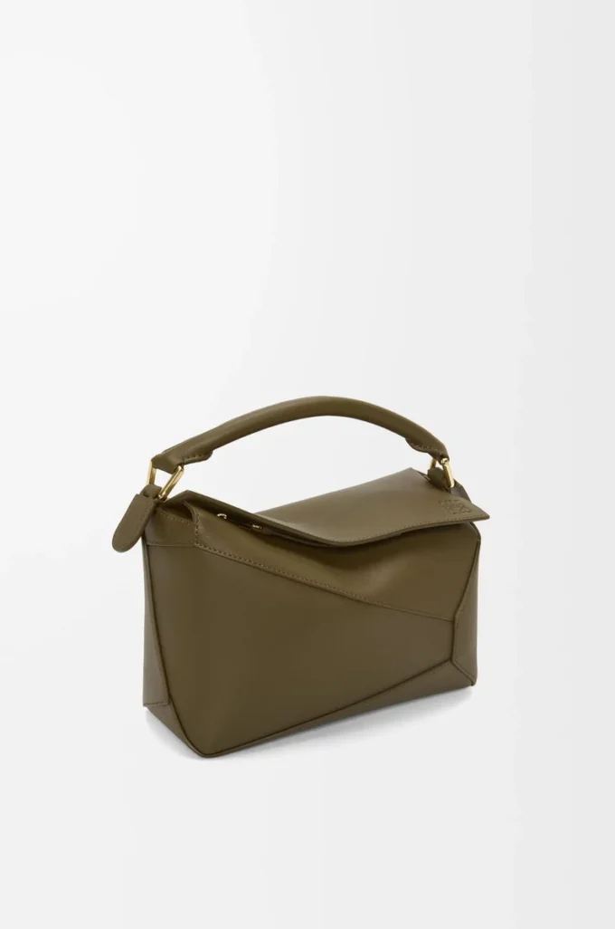 Small Puzzle Edge bag in classic calfskin Dark Khaki Small Puzzle Edge bag in classic calfskin Dark Khaki