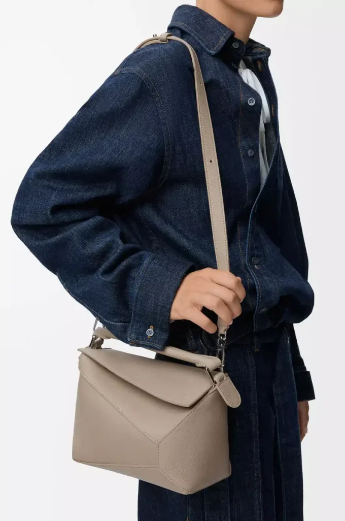 Small Puzzle Edge bag in soft grained calfskin Clay Small Puzzle Edge bag in soft grained calfskin Clay