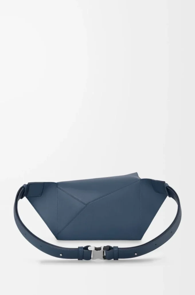 Small Puzzle Edge bumbag in classic calfskin Indigo Dye Small Puzzle Edge bumbag in classic calfskin Indigo Dye