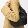 Small Squeeze bag in mellow nappa lambskin Black