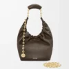 Small Squeeze bag in mellow nappa lambskin Chocolate