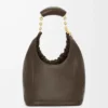 Small Squeeze bag in mellow nappa lambskin Chocolate