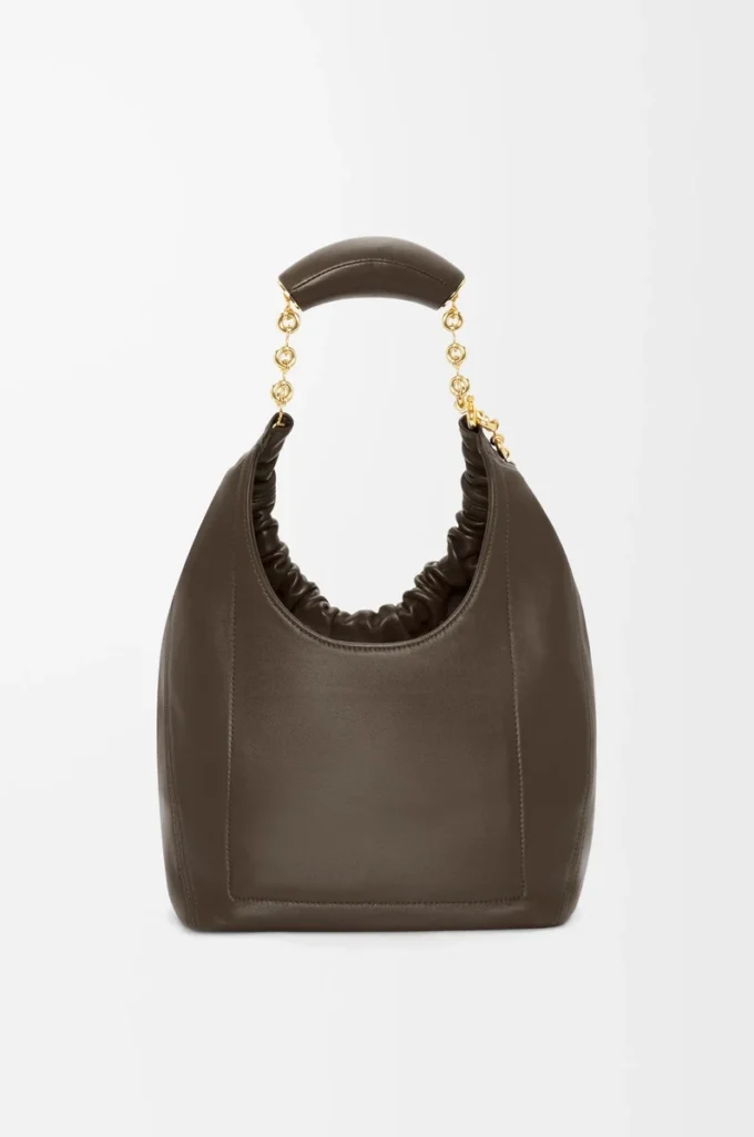 Small Squeeze bag in mellow nappa lambskin Chocolate