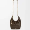 Small Squeeze bag in mellow nappa lambskin Chocolate
