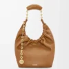 Small Squeeze bag in mellow nappa lambskin Oak
