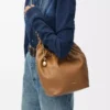 Small Squeeze bag in mellow nappa lambskin Oak