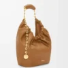 Small Squeeze bag in mellow nappa lambskin Oak