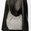 Small Squeeze bag in mellow nappa lambskin Shell Grey
