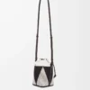 Small Treasure Bako bucket in canvas jacquard and calfskin Natural/Black