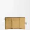 Small vertical wallet in soft grained calfskin Shell Grey/Eucalyptus Small vertical wallet in soft grained calfskin Shell Grey/Eucalyptus