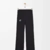 Soft bootleg pants in technical jersey Black
