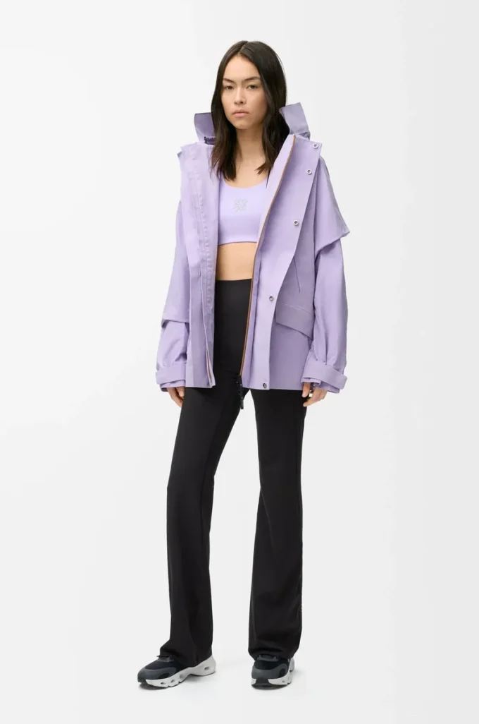 Soft bootleg pants in technical jersey Black