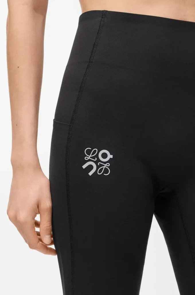 Soft bootleg pants in technical jersey Black