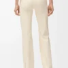 Soft bootleg pants in technical jersey Ivory