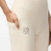 Soft bootleg pants in technical jersey Ivory