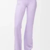 Soft bootleg pants in technical jersey Lilac Soft bootleg pants in technical jersey Lilac