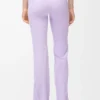 Soft bootleg pants in technical jersey Lilac Soft bootleg pants in technical jersey Lilac