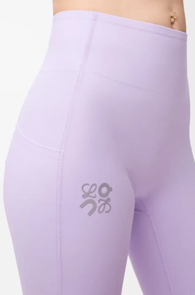 Soft bootleg pants in technical jersey Lilac Soft bootleg pants in technical jersey Lilac