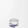Stacked ring in sterling silver and enamel Silver/Blue Stacked ring in sterling silver and enamel Silver/Blue