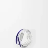Stacked ring in sterling silver and enamel Silver/Blue Stacked ring in sterling silver and enamel Silver/Blue