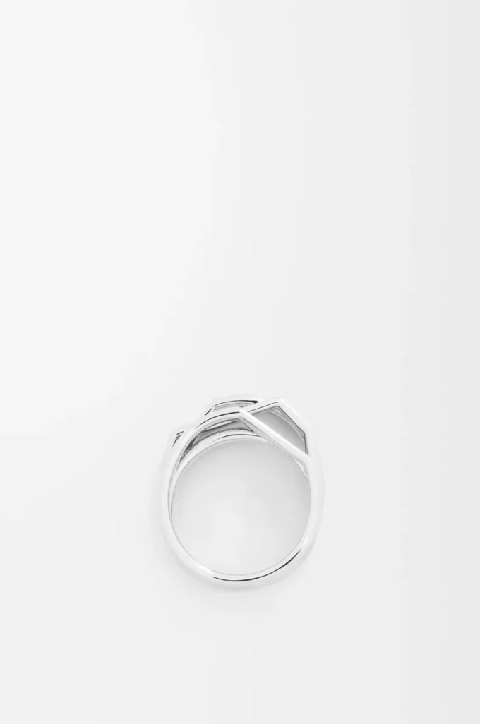 Stacked ring in sterling silver and enamel Silver/Blue Stacked ring in sterling silver and enamel Silver/Blue