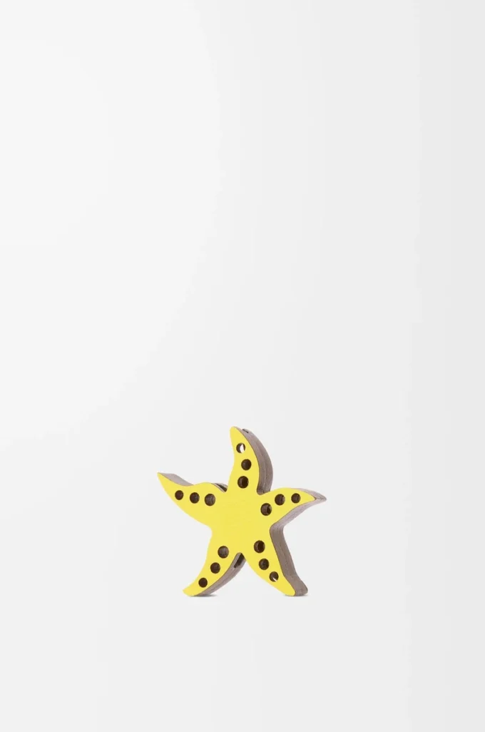 Starfish dice in calfskin Yellow/Tan Starfish dice in calfskin Yellow/Tan