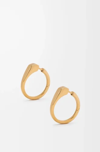Stirrup earrings in sterling silver Gold