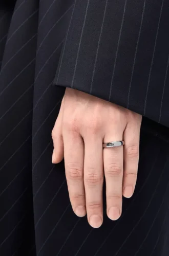 Stirrup ring in sterling silver Silver