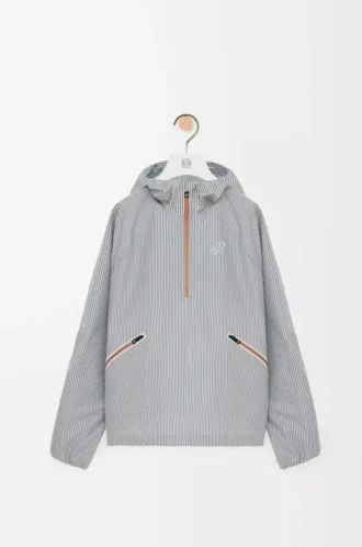 Storm anorak in technical shell Beige/Blue Storm anorak in technical shell Beige/Blue