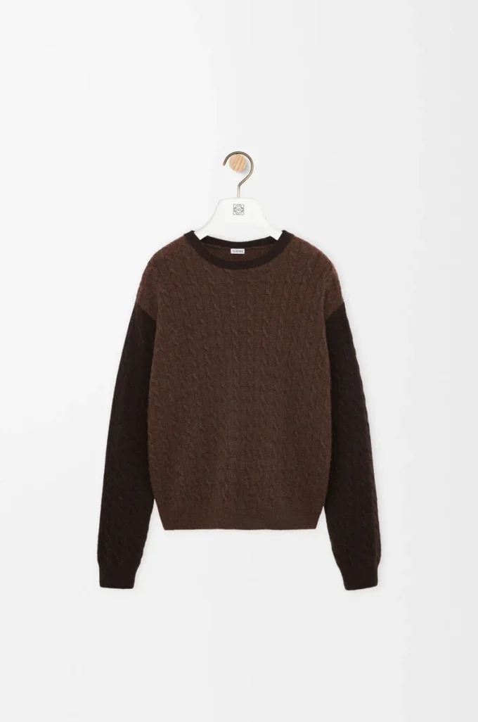 Sweater in cashmere Brown/Dark Brown