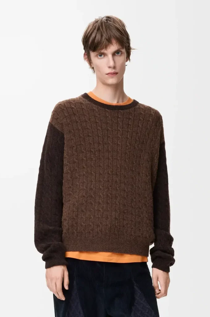 Sweater in cashmere Brown/Dark Brown