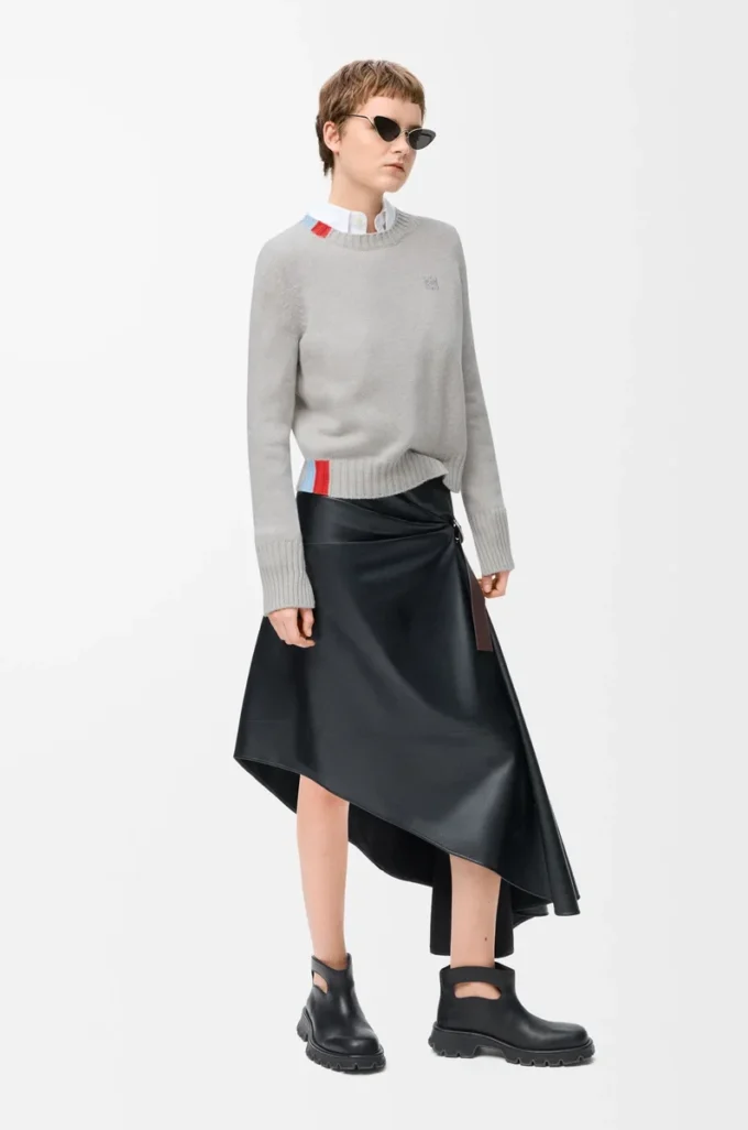 Sweater in cashmere Light Blue/Multicolor Sweater in cashmere Light Blue/Multicolor