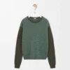Sweater in cashmere Light Green/Khaki Green