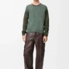 Sweater in cashmere Light Green/Khaki Green