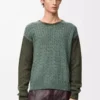Sweater in cashmere Light Green/Khaki Green