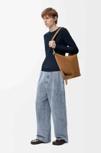 Sweater in cotton blend Navy Blue