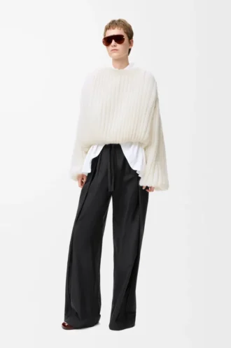 Sweater in mohair blend White