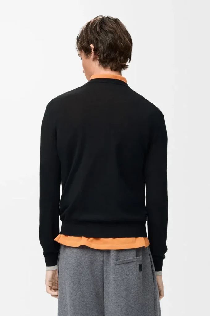 Sweater in wool Black/Grey Sweater in wool Black/Grey