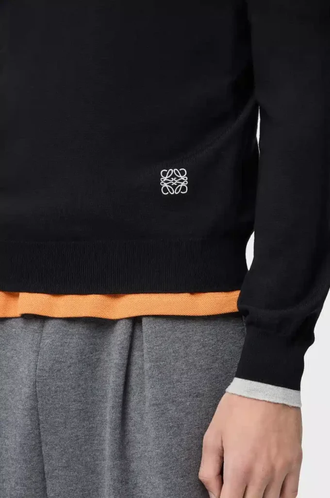 Sweater in wool Black/Grey Sweater in wool Black/Grey