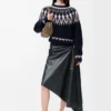 Sweater in wool blend Navy/Multicolor
