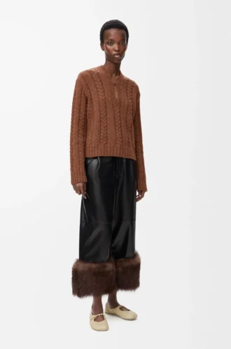 Sweater in wool Brown