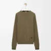 Sweater in wool Green/Khaki Green