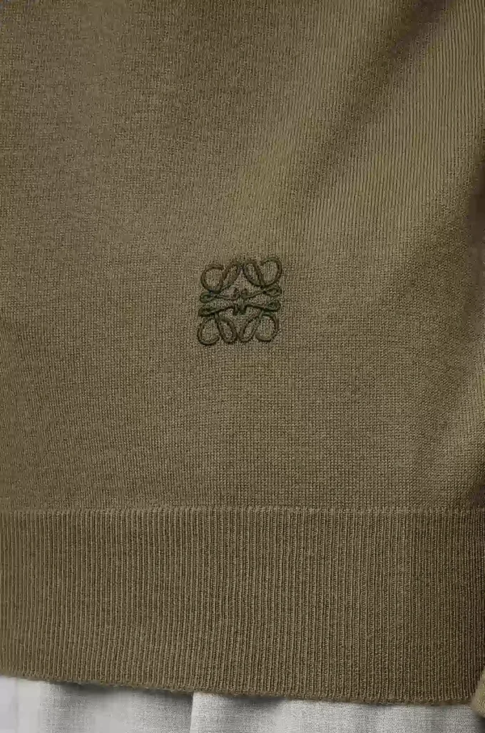 Sweater in wool Green/Khaki Green