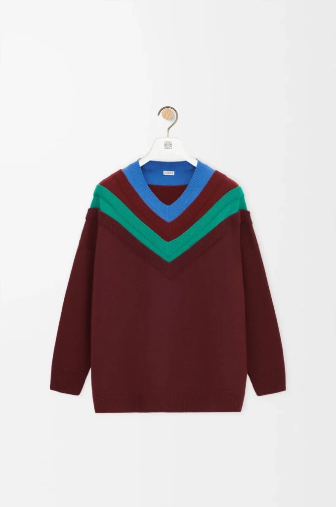 Sweater in wool Green/Red/Multicolor Sweater in wool Green/Red/Multicolor