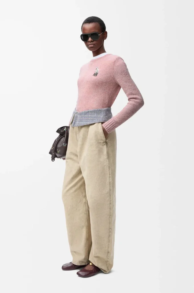 Sweater in wool Pink Sweater in wool Pink
