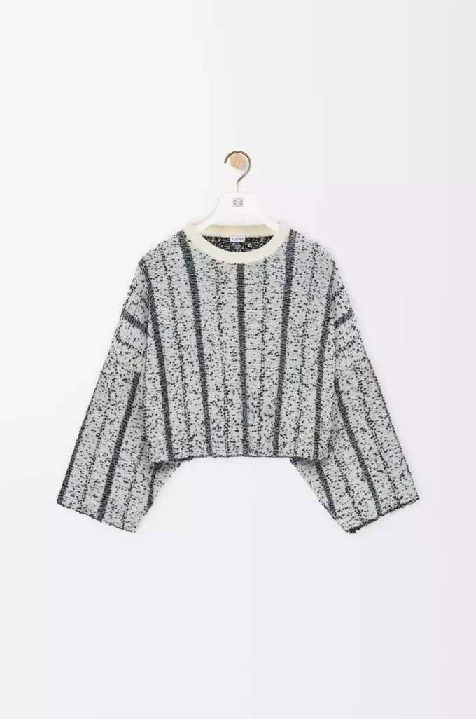 Sweater in wool White/Black Sweater in wool White/Black