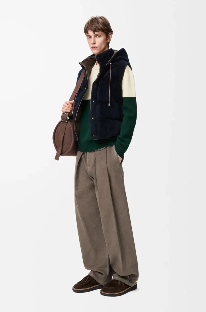 Sweater in wool White/Green Sweater in wool White/Green