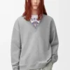 Sweatshirt in cotton Grey Melange