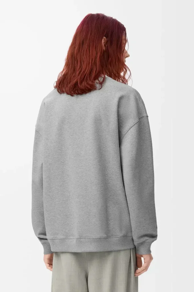 Sweatshirt in cotton Grey Melange