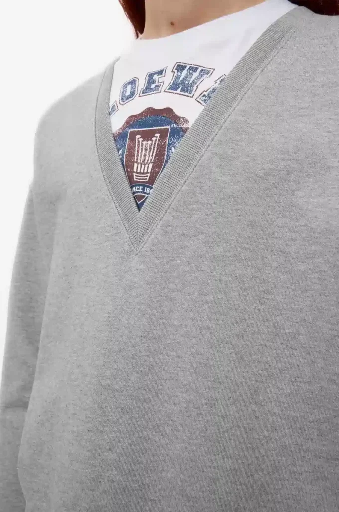 Sweatshirt in cotton Grey Melange